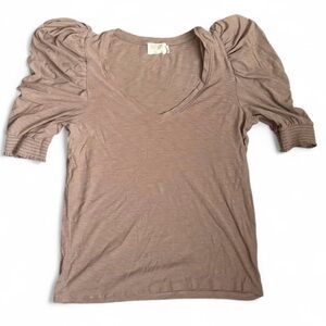 Nation LTD Puff Sleeve Tee - Brown